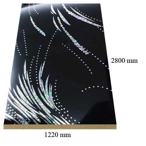 H29 (6191) Черна Вихрушка гланц – 18 мм МДФ с ПВЦ покритие - Н29 	