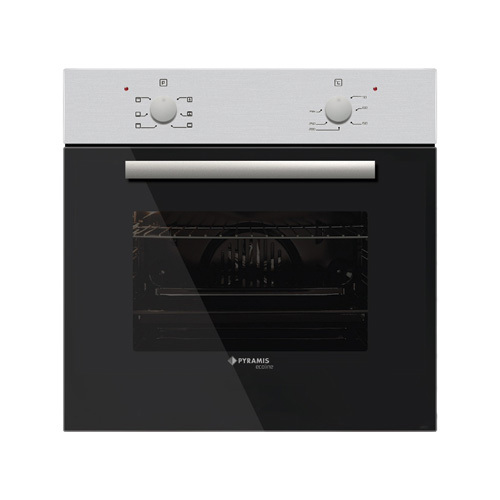 Фурна за вграждане инокс и черно Pyramis 60АП 1006А inox