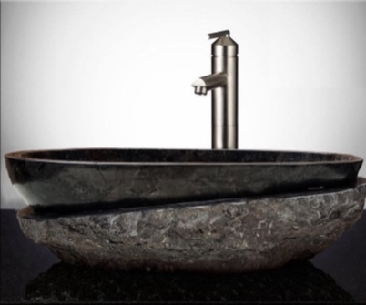 Дизайнерска Мивка за Баня от Индонезийски Черен Мрамор