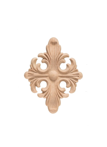 Дървен Орнамент за Декорации, дървена апликация за мебели