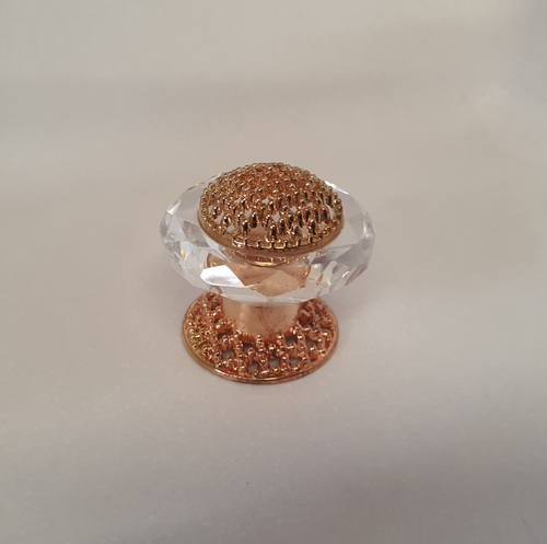 Мебелна Дръжка Златна с Кристал