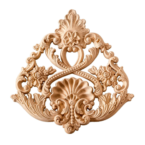 Дървен Орнамент за Декорации, дървена апликация за мебели
