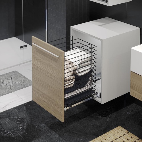 Изтеглящ се кош за пране Антрацит - STARAX с водачи Blum