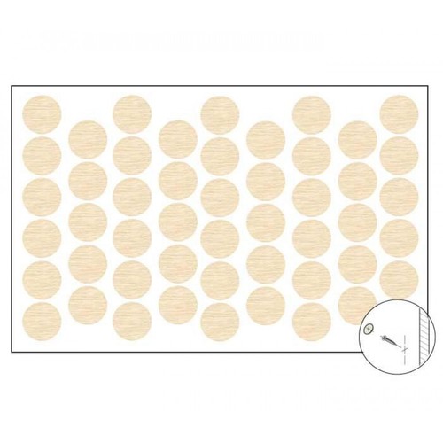 Самозалепваща тапа за покриване на винт Бяла Бреза