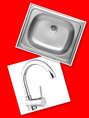 Комплект мивка и смесител 