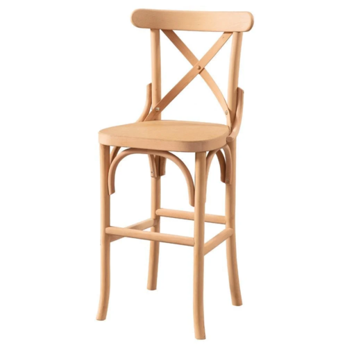 дървен стол за бар  в старинен стил 