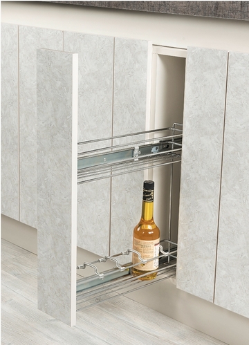 Кошница за бутилки STARAX, хром с водачи BLUM