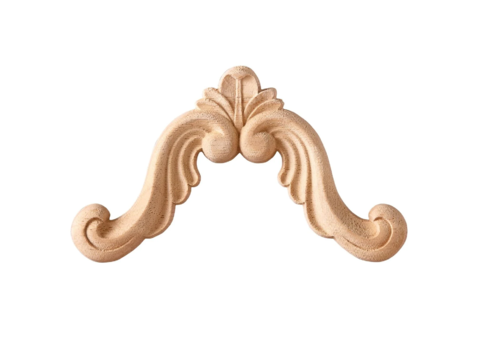 Дървен Орнамент за Декорации, дървена апликация за мебели