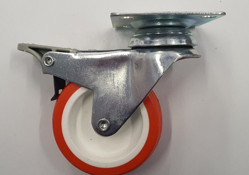 колелце Въртящо със Спирачка Ф75/h103 мм/30 kg с ПЛАНКА 65 x 65