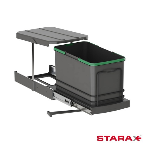 Кухненски Кош за вграждане в шкаф 16 L - АНТРАЦИТ