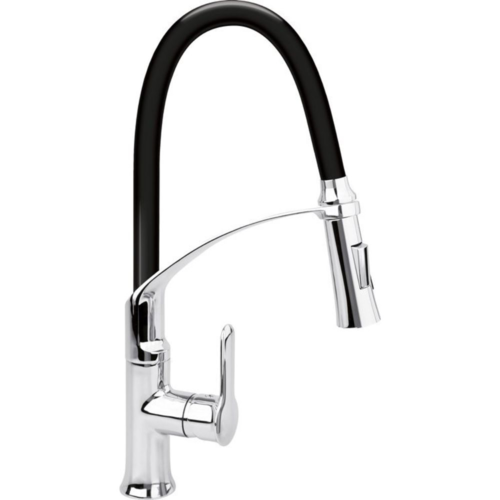 Кухненски смесител с гъвкава лебедка (чучур) FALA 2, черен