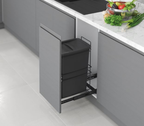 Кухненски кош за вграждане - Антрасит