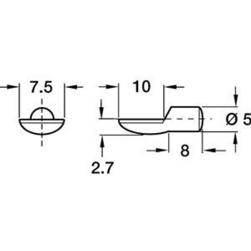 Метален Рафтоносач набивен сплескан