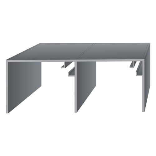 Горна релса за механизъм за плъзгаща Врата - Алумин