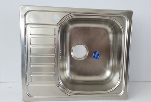 Мивка за Кухня за вграждане с малък отцедник модел EC 196 - ПРОДУКТ С ТРАНСПОРТЕН ДЕФЕКТ !!!