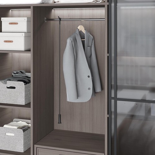 Телескопичен Стик за Закачалки, Антрацит, Starax