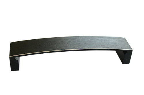 Мебелна дръжка Черен Мат с кант отенък Хром