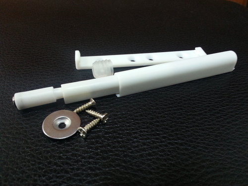 Механизъм Push Open с магнит и пластина - Бял