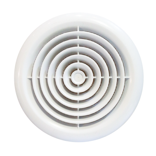 PVC Кръгла вентилационна решетка за въздуховод Ф125мм 