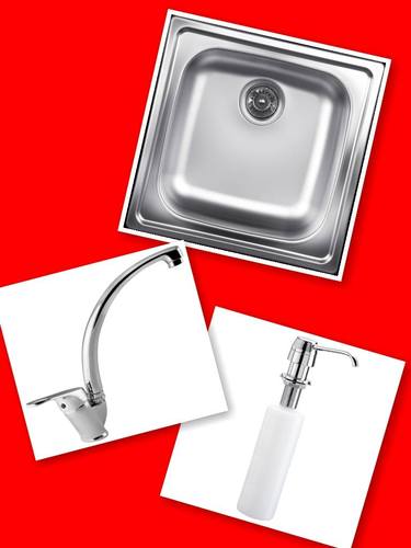 Комплект мивка,смесител и дозатор