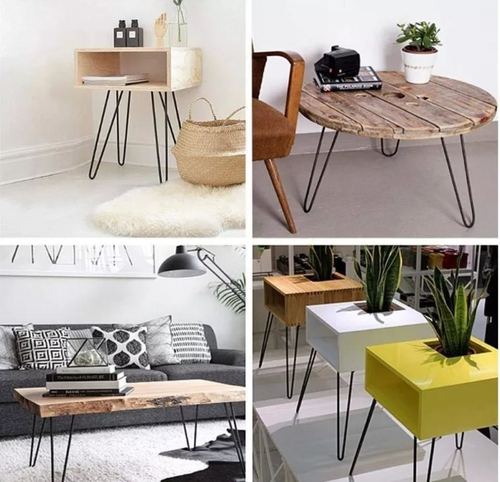 Крака за маса 41 см в черен мат 