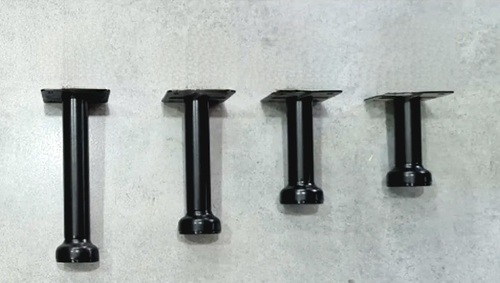 Mетален Дизайнерски Крака за Мебели, Шкафове в Цвят Черен с реглаж  "TABA" 