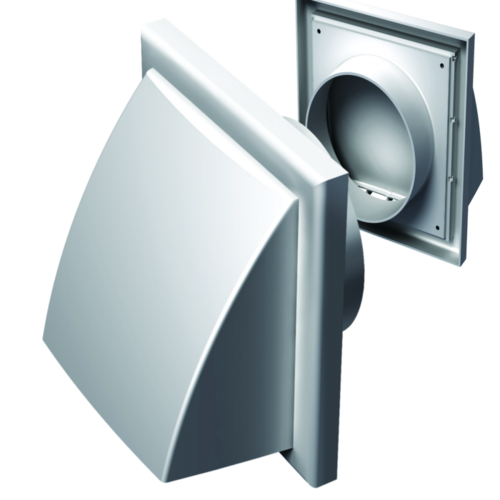 Решетка с наклон и клапа за въздуховоди PVC MV122V - ф125 ММ