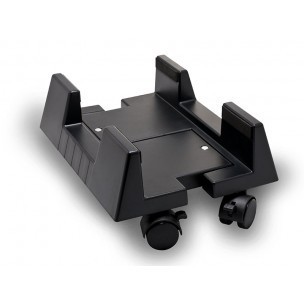 количка за компютър с колелца - Черен