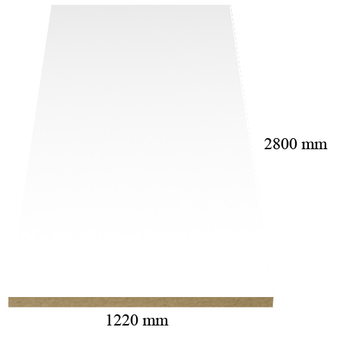 1526 гланц Акрил Бяло – 18 мм МДФ с акрилно покритие