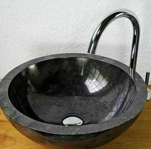 Дизайнерска Мивка за Баня от Индонезийски Черен Мрамор