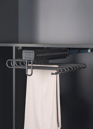 Изтегляща поставка за панталони с плавно прибиране STARAX АНТРАЦИТ