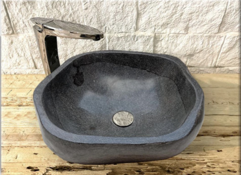 Дизайнерска Мивка за Баня Антрацит от Естествен Камък