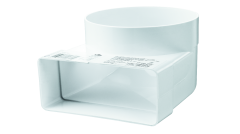 Плоско кръгло коляно за въздуховод на 90°